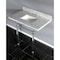 Kingston Brass 36X22 Marble Vanity Top W/ Acrylic Feet Combo, Marble/Nickel KVPB36MASQ6 - alternate 2